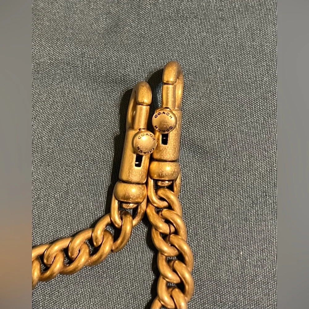 Coach Brass Chain Strap!